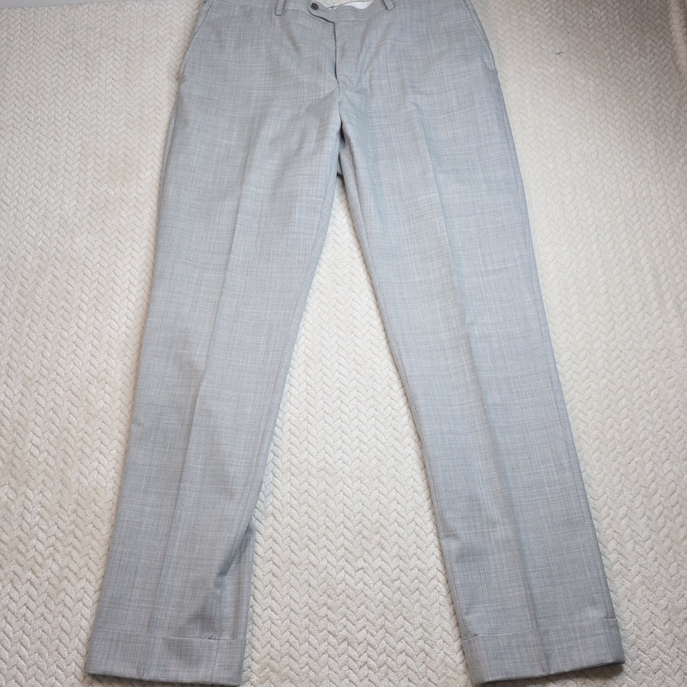 Suitsupply Soho Light Gray 100% Wool Vitale Barberis Canonico Dress Pants 38x34 - Picture 2 of 8